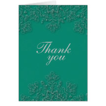 Épouser floral vert élégant de remous vous remerci cartes de vœux
