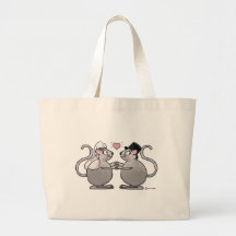 Épouser juste les couples mariés de souris de sour sacs en toile