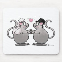 Épouser juste les couples mariés de souris de sour tapis de souris