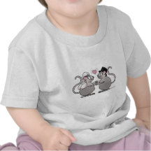 Épouser juste les couples mariés de souris de sour t-shirts