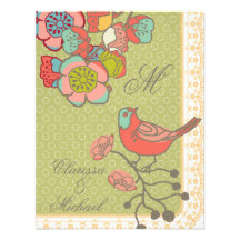 Épouser la carte fantaisie des oiseaux RSVP Invitation