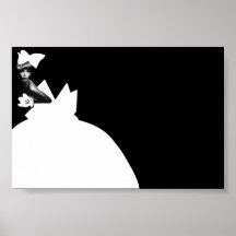 épouser la couture noire et blanche affiche