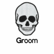 Épouser le T-shirt des hommes brodés par crâne de 