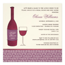 Épouser le thème nuptiale d'événement de vin de la invitations