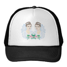 Épouser lesbien de jeunes mariées casquettes de camionneur