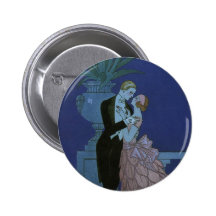 Épouser Romance de nouveaux mariés d'amour vintage Pin's