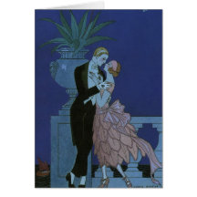 Épouser Romance de nouveaux mariés d'amour vintage Cartes De Vœux