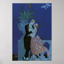 Épouser Romance de nouveaux mariés d'amour vintage Affiche