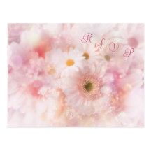 Épouser. RSVP. Marguerites et carte postale de Ger