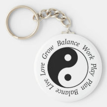 Équilibre Yin Yang Keychain Porte-clé