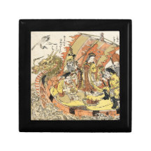 Équipage de bateau mythique de dragon d'ukiyo-e ja boîte à souvenirs