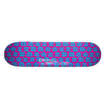 Équipage fâché - magenta/cyan planches à roulettes customisées