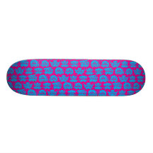 Équipage fâché - magenta et cyan aucun pochoir skateboards