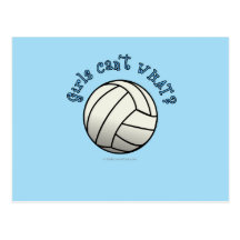 Équipe blanche de volleyball carte postale