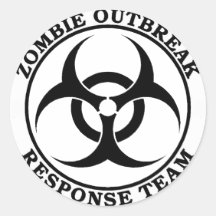 Équipe de réponse de manifestation de zombi (Bioha Autocollants Ronds