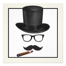Équipe la fête d'anniversaire de moustache invitations