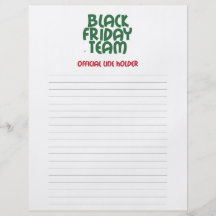 Équipe noire de vendredi : Ligne officielle suppor Prospectus Personnalisés