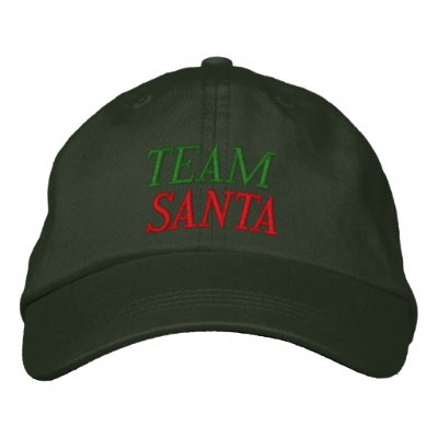 Équipe Père Noël Casquettes De Baseball Brodées Équipe Père Noël Casquettes De Baseball Brodées