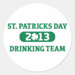Équipe potable 2013 du jour de St Patrick Autocollants
