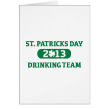 Équipe potable 2013 du jour de St Patrick Cartes De Vœux