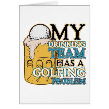 Équipe potable de golf cartes de vœux