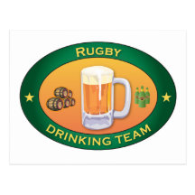 Équipe potable de rugby carte postale