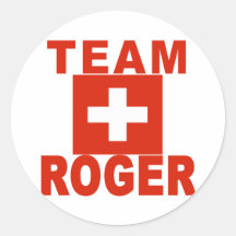 Équipe Roger avec le drapeau suisse Autocollants