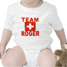 Équipe Roger avec le drapeau suisse T-shirts
