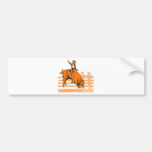 Équitation de taureau de cowboy de rodéo adhésif pour voiture