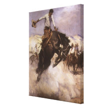 Équitation fraîche par WHD Koerner, cowboy vintage Toiles Tendues Sur Châssis