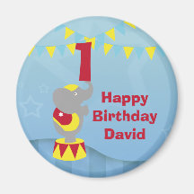 ęr Aimant d'éléphant de cirque d'anniversaire