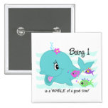 Ęr anniversaire de baleine badges