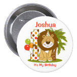 Ęr anniversaire de lion mignon badge
