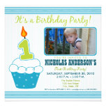 Ęr Aqua d'invitation de fête d'anniversaire de pet
