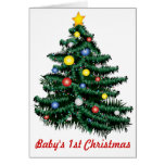 Ęr arbre de Noël du bébé Carte