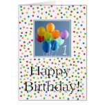 ęr Ballons colorés de carte d'anniversaire