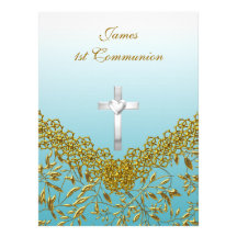 ęr Bleu d'invitation de partie de communion