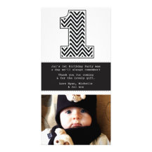 Ęr carte photo de Merci du numéro 1 d'anniversaire Cartes De Vœux Avec Photo