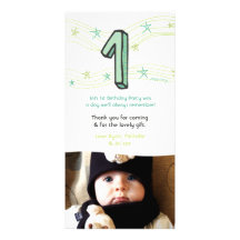 Ęr carte photo de Merci du numéro 1 d'anniversaire Cartes De Vœux Avec Photo