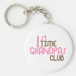 ęr Club de grand-papas de temps (rose) Porte-clefs