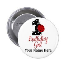 ęr Fille d'anniversaire - Madame Bug - 1 - coccine Badges