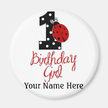 ęr Fille d'anniversaire - Madame Bug - 1 - coccine Aimants