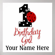 ęr Fille d'anniversaire - Madame Bug - 1 - coccine Poster