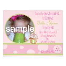 ęr Invitation de petit gâteau d'anniversaire - pin