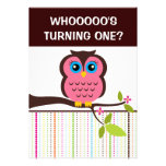 ęr Invitations de partie de thème de hibou d'anniv