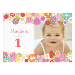 ęr La réception en plein air d'anniversaire fleuri invitations