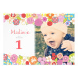 ęr La réception en plein air d'anniversaire fleuri invitations