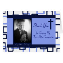 ęr Merci de communion - garçon Cartes De Vœux