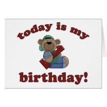 ęr Ours d'anniversaire Carte De Vœux