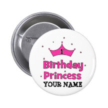 ęr Princesse d'anniversaire !  avec la couronne ro Badge